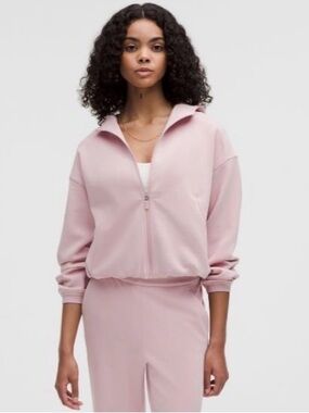 NWOT Lululemon Pink Zip-Up Cropped Sweatshirt